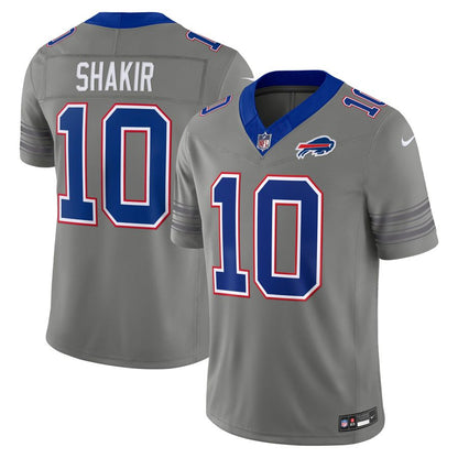 Khalil Shakir Gray Buffalo Bills Nickel City Vapor F.U.S.E. Stitched Limited Jersey