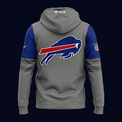 Gray Blue Buffalo Bills Nickel City Game Hoodie