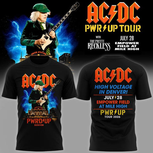 01.AC/DC x Denver -POWER UP TOUR 2026  T-shirt