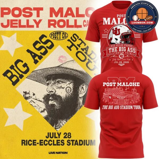 20. Special Post Malone x Utah Football - THE BIG ASS Stadium Tour Part 2 T-Shirt