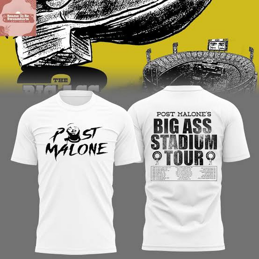26. White Shirt Post Malone x Utah Football - THE BIG ASS Stadium Tour Part 2 T-Shirt