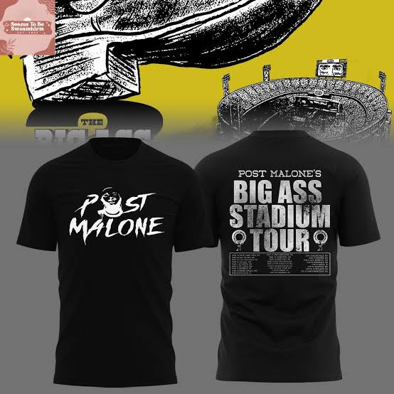 36. Black Shirt Post Malone x Utah Football - THE BIG ASS Stadium Tour Part 2 T-Shirt