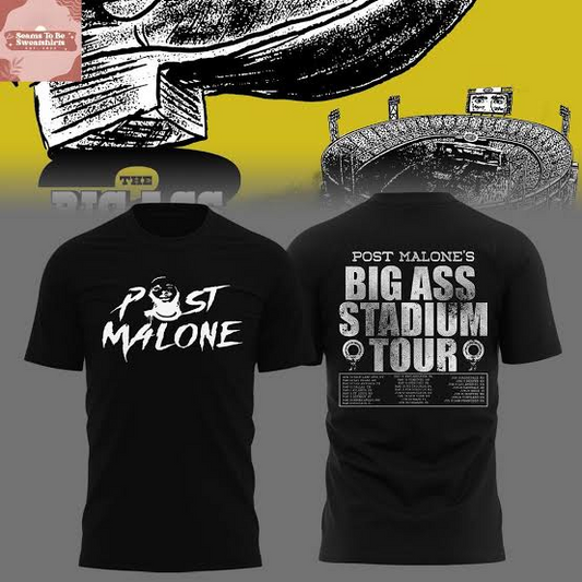 36. Black Shirt Post Malone x Utah Football - THE BIG ASS Stadium Tour Part 2 T-Shirt
