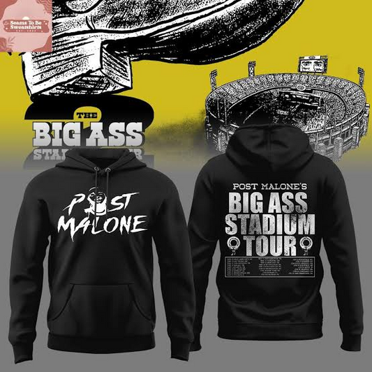 40. Black Hoodie Post Malone x Utah Football - THE BIG ASS Stadium Tour Part 2 Hoodie