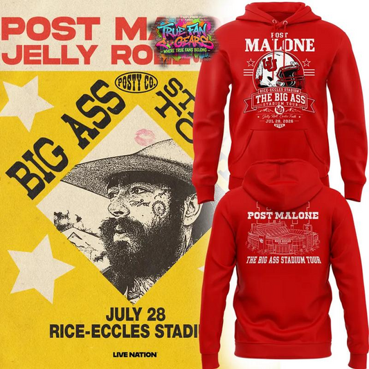 24. Exclusive Hoodie Post Malone x Utah Football - THE BIG ASS Stadium Tour Part 2 Hoodie