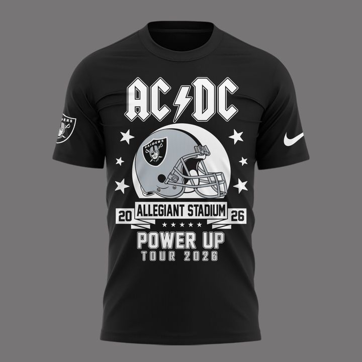 01. New Shirt AC/DC x Las Vegas Raiders - Power Up Tour 2026 T-Shirt