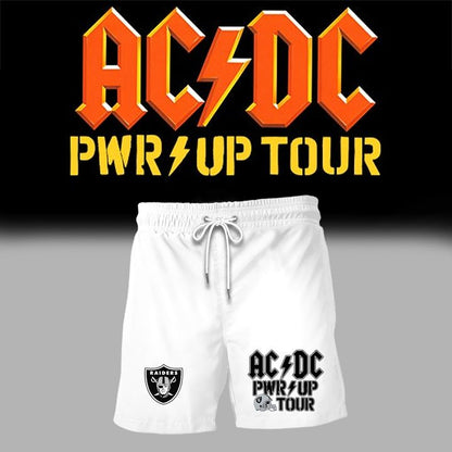 01.03. White Shirt AC/DC x Las Vegas Raiders - Power Up Tour 2026 T-Shirt