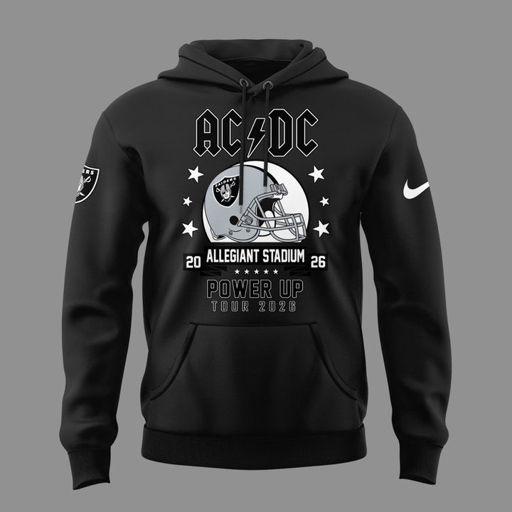 01.02. New Hoodie AC/DC x Las Vegas Raiders - Power Up Tour 2026 Hoodie