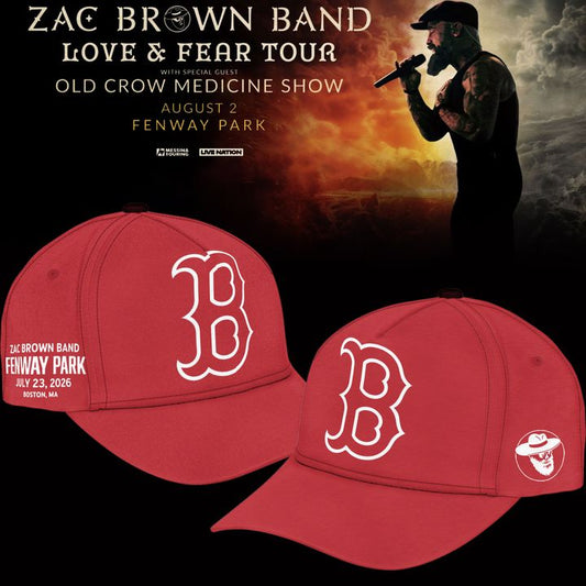 Zac Brown Band x Boston Red Sox Fenway Park - Love & Fear Tour Red Classic Cap