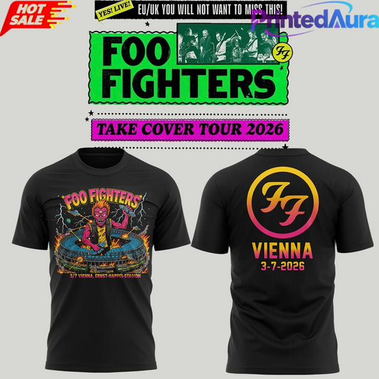 16. Foo Fighters Take Cover Tour 2026 At Ernst-Happel-Stadion, Vienna Limited Edition Shirt