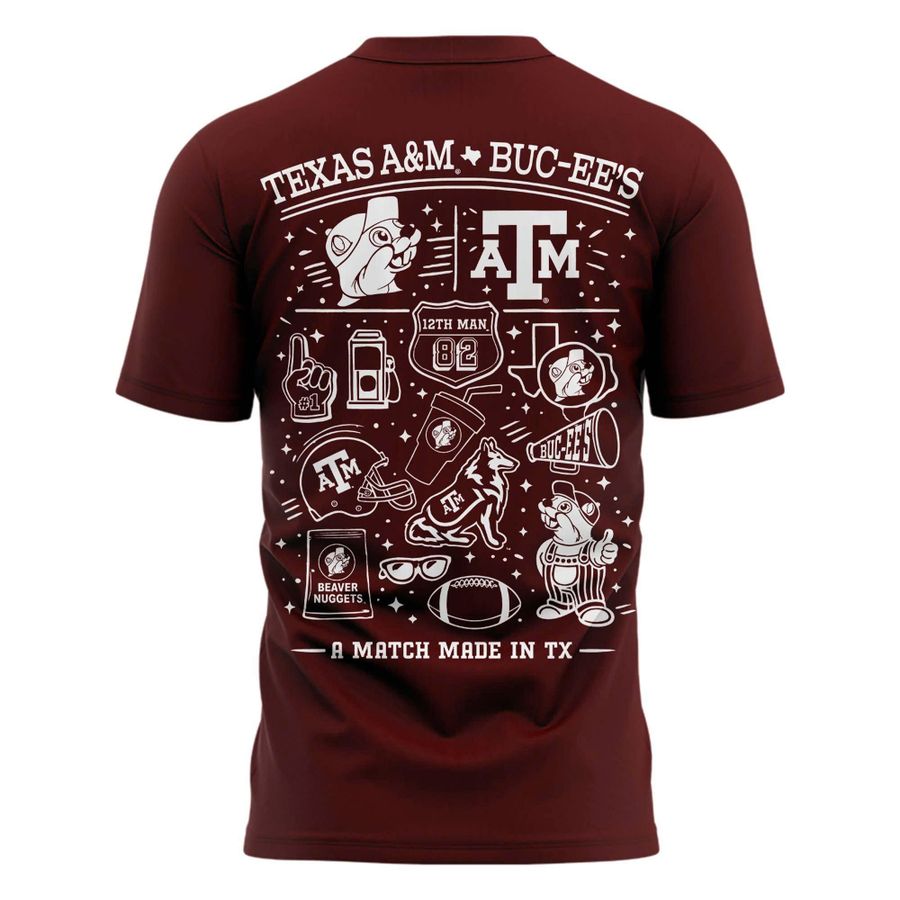 Limited edition Texas A&M and Buc-ee's T-shirts