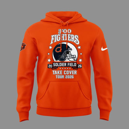 13.20. Orange Hoodie Chicago Bears x Foo Fighters - Take Cover Tour 2026 Hoodie