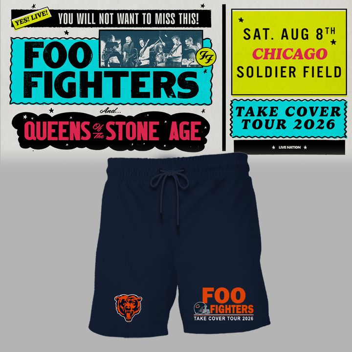 01.19. New Shirt Foo Fighters x Soldier Field - Take Cover Tour 2026 T-Shirt
