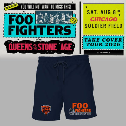 01.19. New Shirt Foo Fighters x Soldier Field - Take Cover Tour 2026 T-Shirt