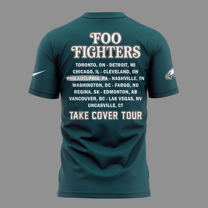 01. Newest Shirt Foo Fighters x Philadelphia Eagles - Take Cover Tour 2026 T-Shirt