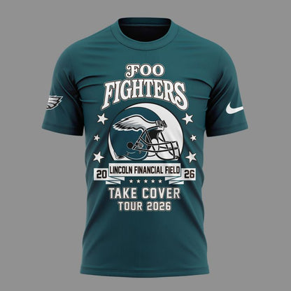 01. Newest Shirt Foo Fighters x Philadelphia Eagles - Take Cover Tour 2026 T-Shirt