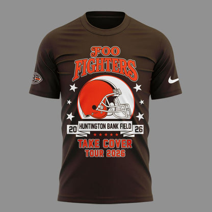 Foo Fighters TAKE COVER TOUR 2026 x Cleveland Browns Tshirt