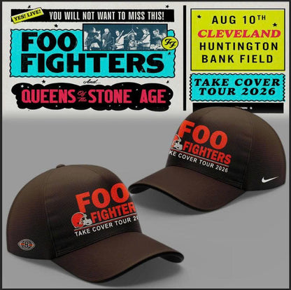 Foo Fighters TAKE COVER TOUR 2026 x Cleveland Browns Tshirt