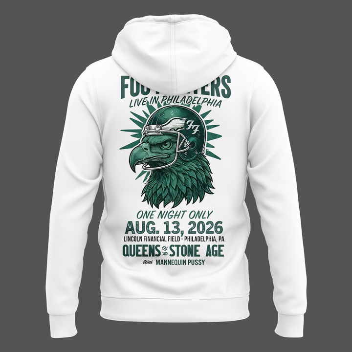 Exclusive Version Foo Fighters x Philadelphia Eagles ZipHoodie