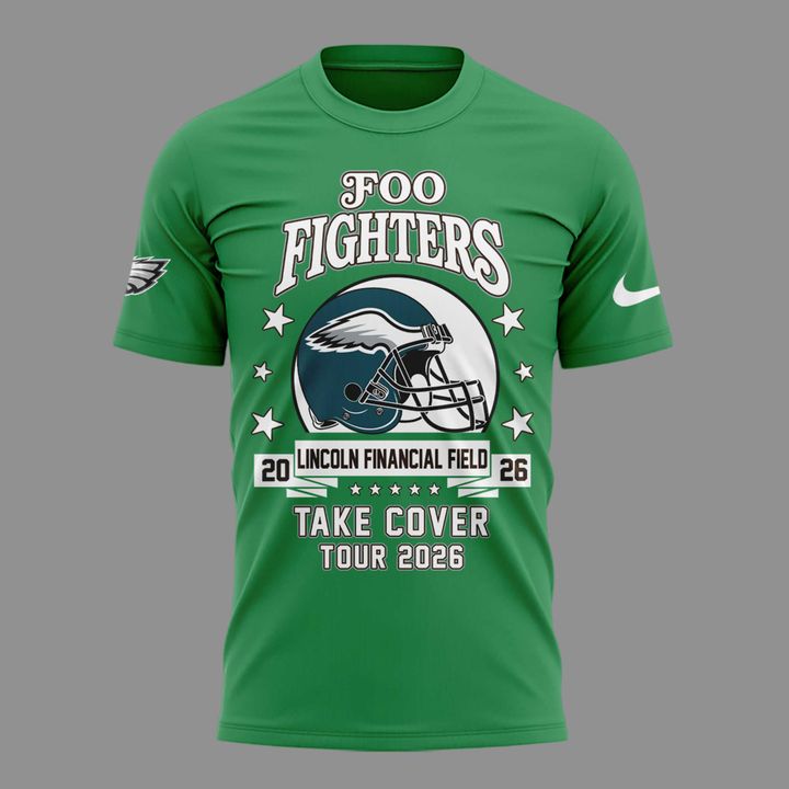 01.03. New Shirt Foo Fighters x Philadelphia Eagles - Take Cover Tour 2026 T-Shirt