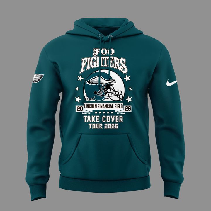 02.25. Limited Edition Foo Fighters x Philadelphia Eagles - Take Cover Tour 2026 Hoodie