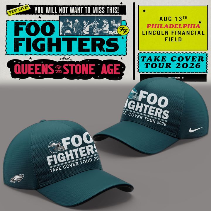 02.25. Limited Edition Foo Fighters x Philadelphia Eagles - Take Cover Tour 2026 Hoodie