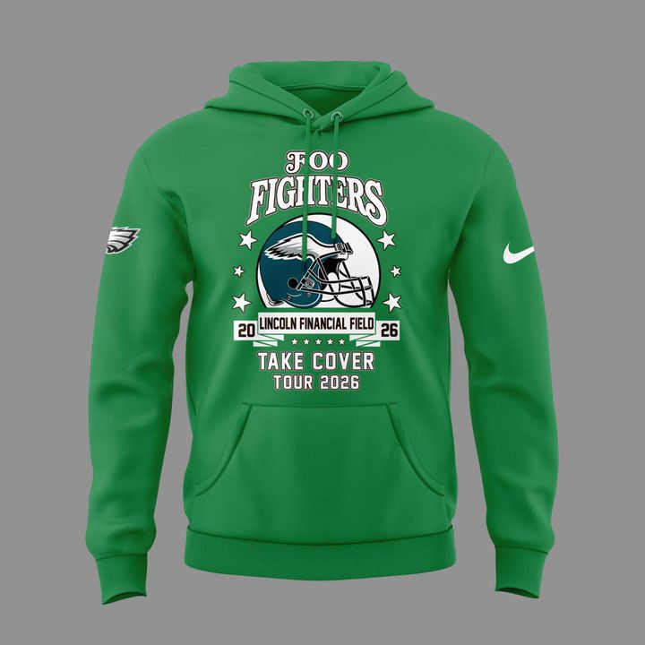 02.40. Special 2026 Foo Fighters x Philadelphia Eagles - Take Cover Tour 2026 Hoodie