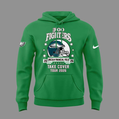 02.40. Special 2026 Foo Fighters x Philadelphia Eagles - Take Cover Tour 2026 Hoodie