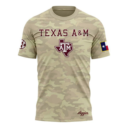 Texas A&amp;M Aggies Honor &amp; Support Camo T-Shirt