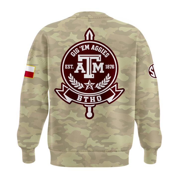 Texas A&amp;M Aggies Honor &amp; Support Camo Sweatshirt