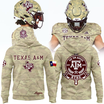Texas A&amp;M Aggies Honor &amp; Support Camo Hoodie