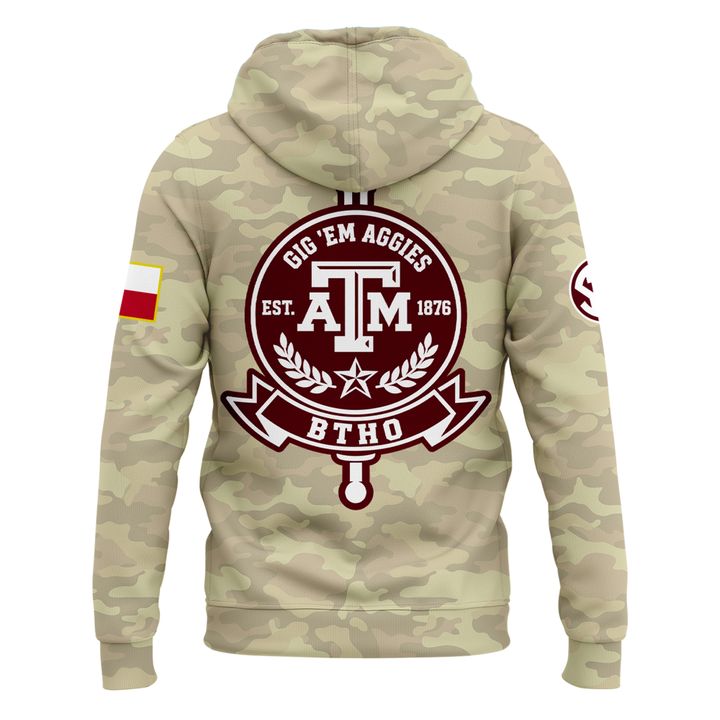 Texas A&amp;M Aggies Honor &amp; Support Camo Hoodie