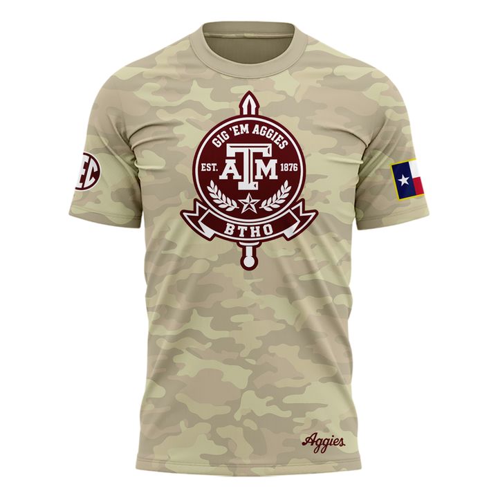 1. Texas A&amp;M Aggies Honor &amp; Support Camo T-Shirt