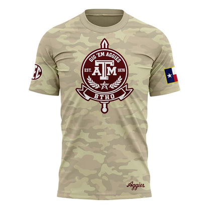 1. Texas A&amp;M Aggies Honor &amp; Support Camo T-Shirt