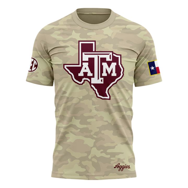 2. Texas A&amp;M Aggies Honor &amp; Support Camo T-Shirt