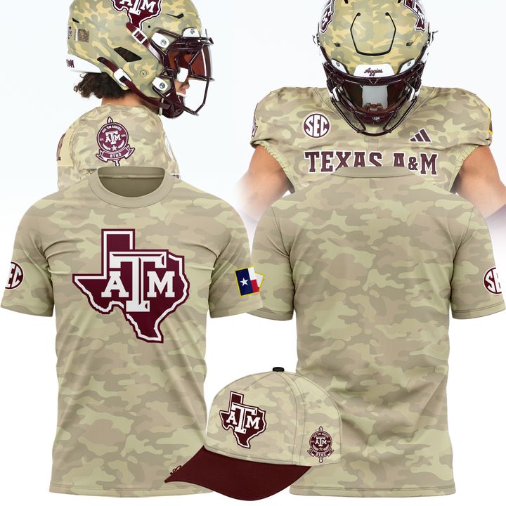 2. Texas A&amp;M Aggies Honor &amp; Support Camo T-Shirt