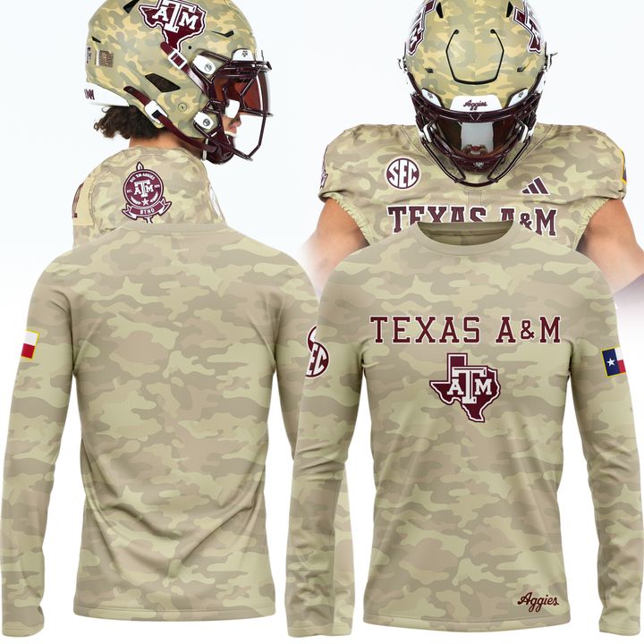 Texas A&amp;M Aggies Honor &amp; Support Camo Long Tee