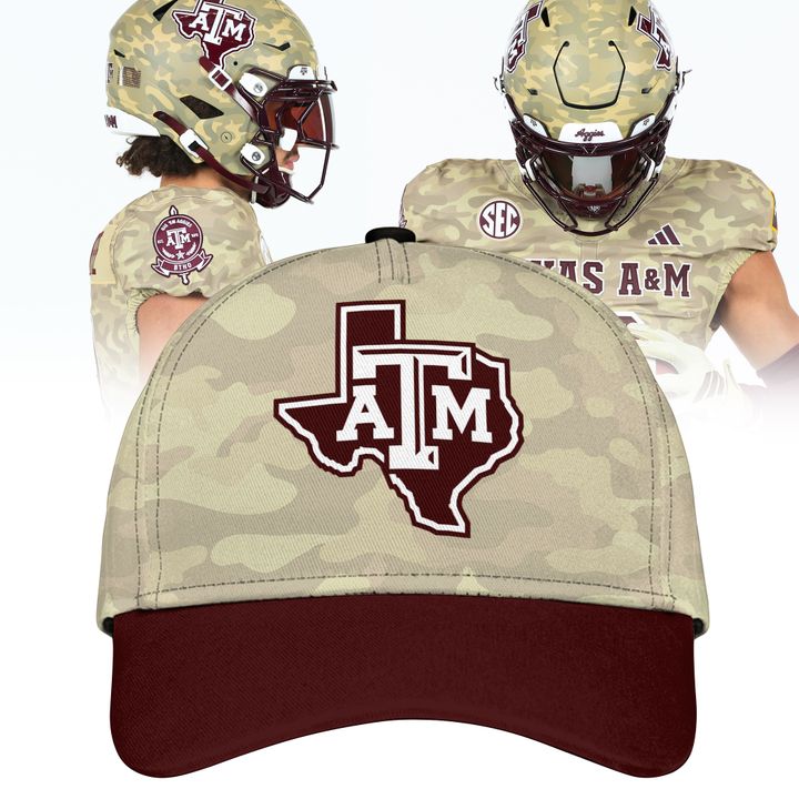 3. Texas A&amp;M Aggies Honor &amp; Support Camo Long Tee
