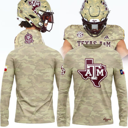1. Texas A&amp;M Aggies Honor &amp; Support Camo Long Tee