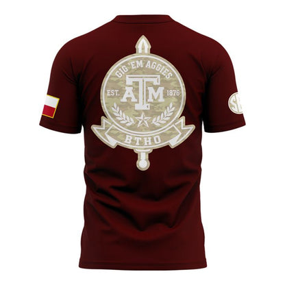 1. Texas A&amp;M Aggies Honor &amp; Support Camo Logo T-Shirt