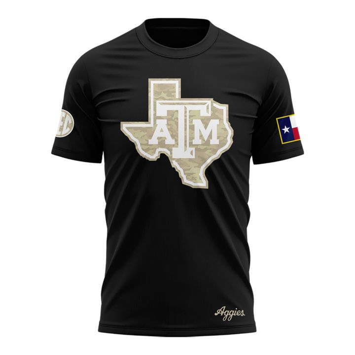2. Texas A&amp;M Aggies Honor &amp; Support Camo Logo T-Shirt