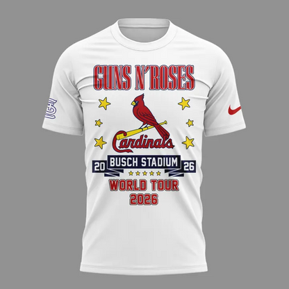 Guns N' Roses x St. Louis Cardinals - World Tour 2026 T-Shirt