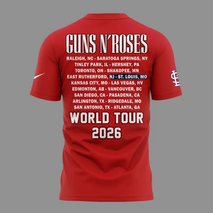 Guns N' Roses x St. Louis Cardinals - World Tour 2026 T-Shirt