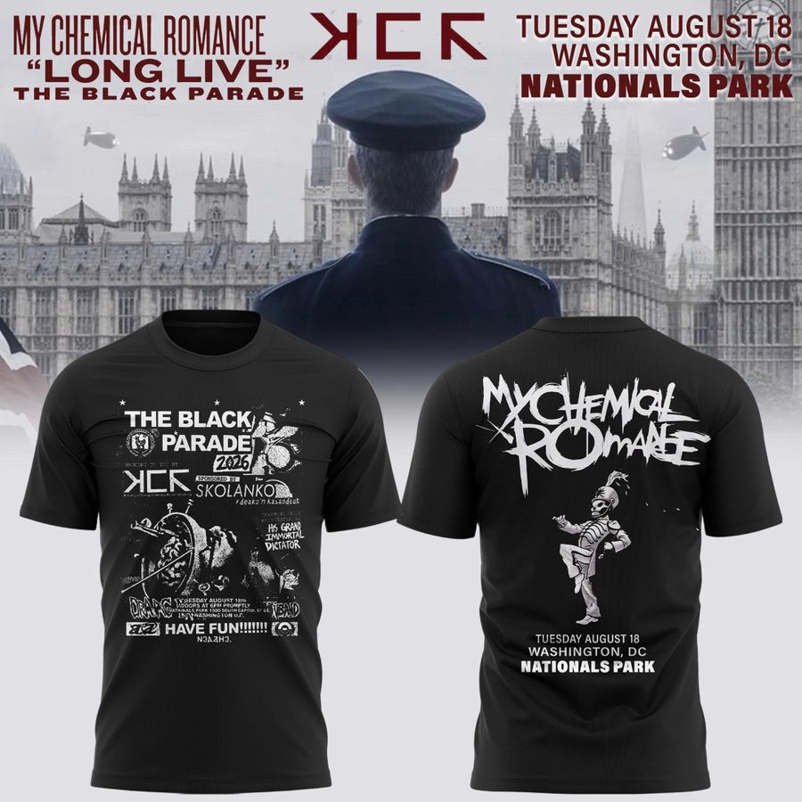 My Chemical Romance The Black Parade 2026 Tour Nationals Park, Washington, D.C T-shirt