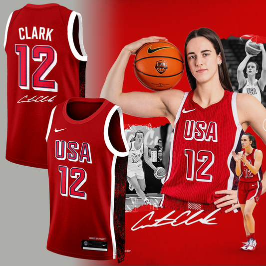 01.Caitlin Clark 12 USA Basketball Jersey 2026 -Signature