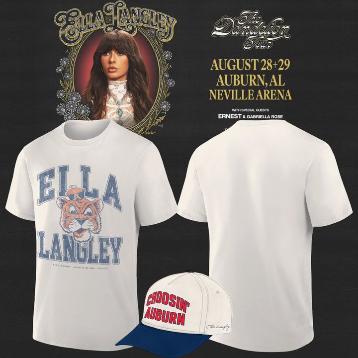 Auburn Tigers x Ella Langley – The Dandelion Tour 2026 Neville Arena Tee
