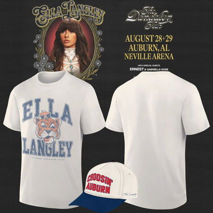 Auburn Tigers x Ella Langley – The Dandelion Tour 2026 Neville Arena Tee