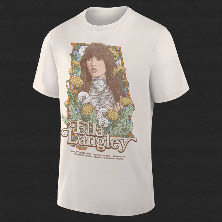 3. Auburn Tigers x Ella Langley – The Dandelion Tour 2026 Neville Arena Tee