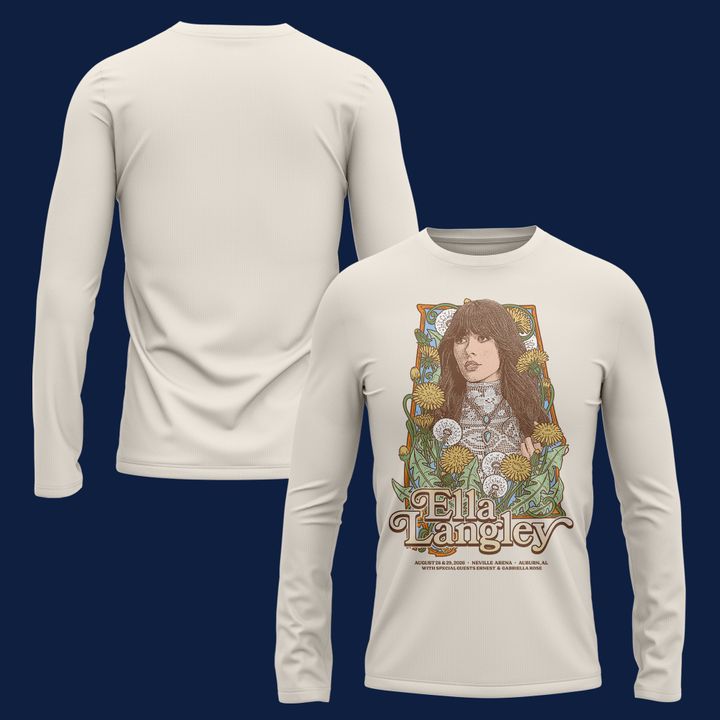 4. Auburn Tigers x Ella Langley – The Dandelion Tour 2026 Neville Arena Long Tee