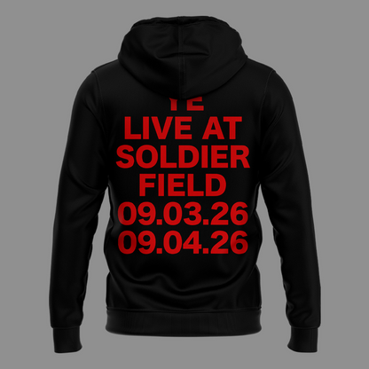 YE LIVE AT SOLDIER FIELD HOODIE  (BLACK)-2026 Ye Live Concert Tour